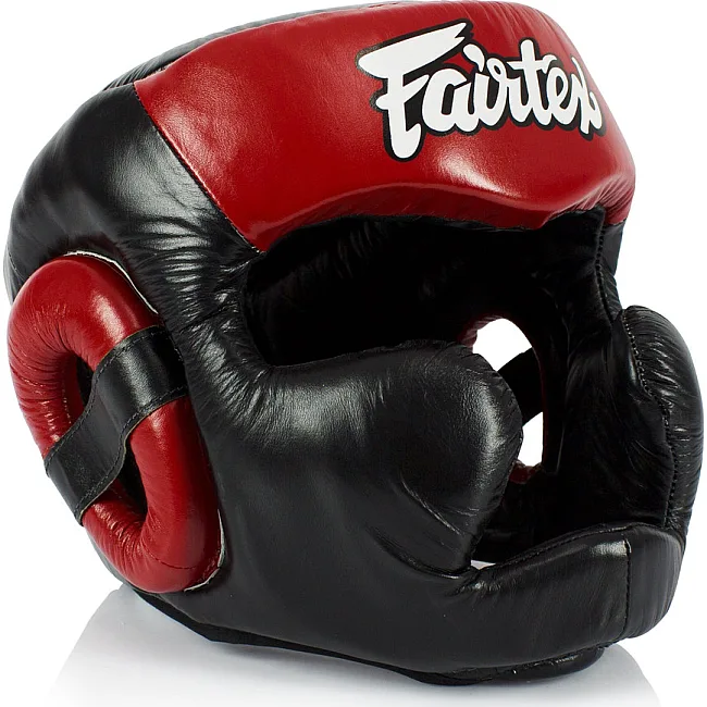 Боксерський шолом Fairtex HG13 Black/Red