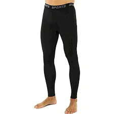 Компрессионные штаны леггинсы тайтсы LIDONG J01K 3XS-3XL (Черный)