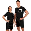 Форма футбольного судьи комплект футболка и шорты LIDONG D8852 (Черный)