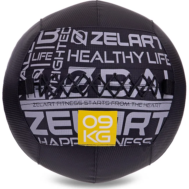 Мяч набивной медицинский для кроссфита WALL BALL ZELART
 FI-2637-9 9кг