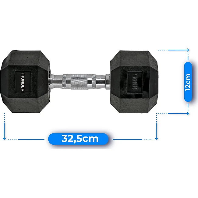 Гантель шестигранная THUNDER 10 кг (1шт)