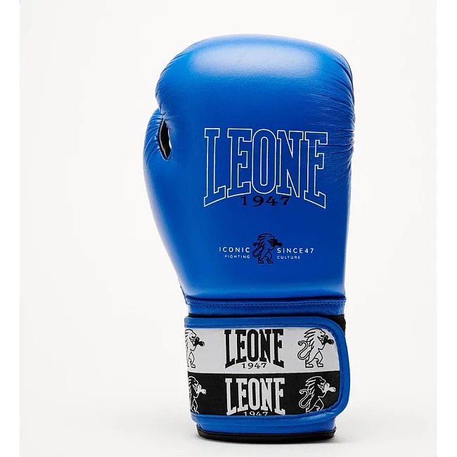 Боксерские перчатки Leone GN208 ICONIC Blue (бинты 4м. в комплекте)