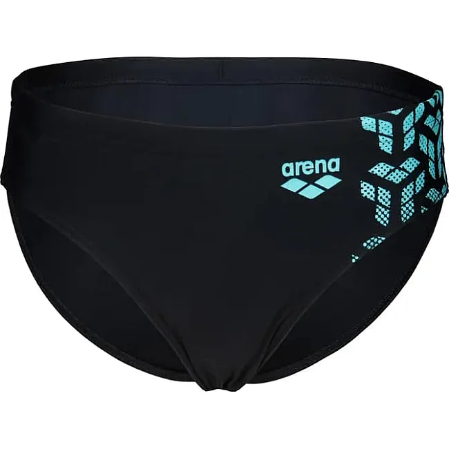 Плавки-слепые для мальчиков Arena KIKKO V SWIM BRIEFS GRAPHIC черный, бирюзовый