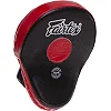 Лапа боксерская изогнутая тренировочная кожа FAIRTEX FMV9 24x19x5см 2штуки (Красный)