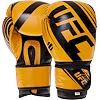 Рукавички для боксу шкіряні RUSH UFC BO-0574 (Жовтий-чорний)