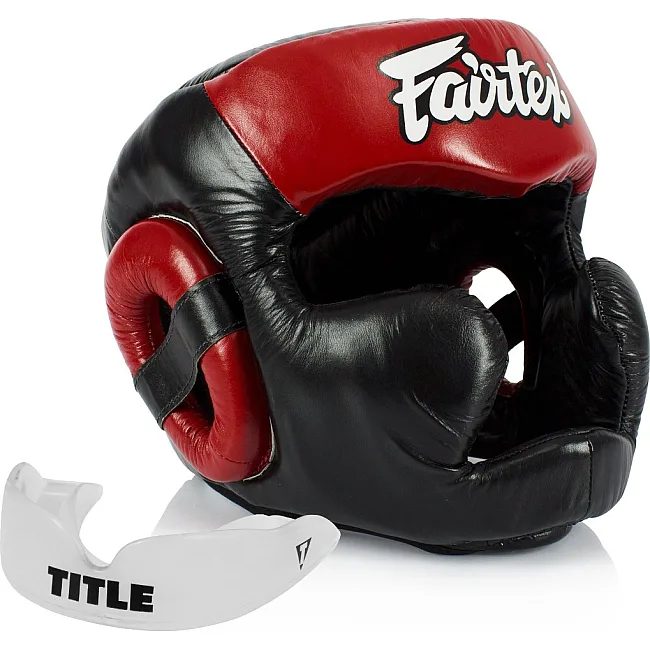 Боксерський шолом Fairtex HG13 Black/Red