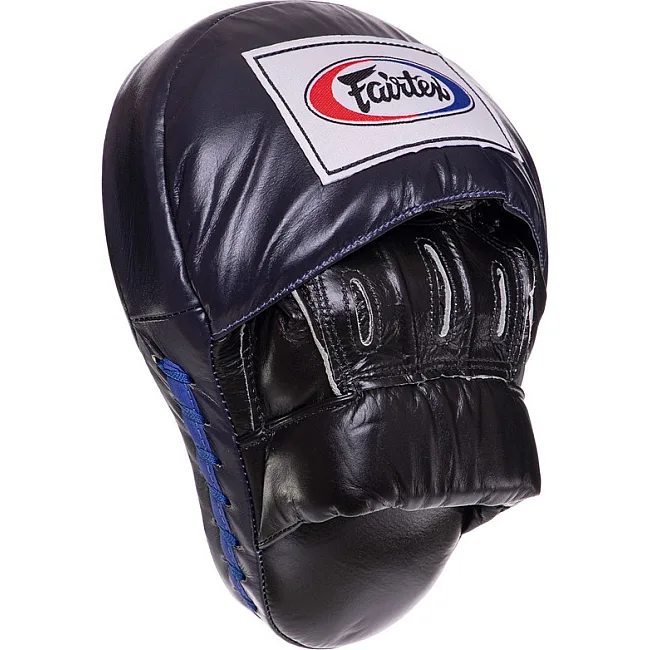Лапа боксерская изогнутая тренировочная кожа FAIRTEX FMV9 24x19x5см 2штуки (Красный)