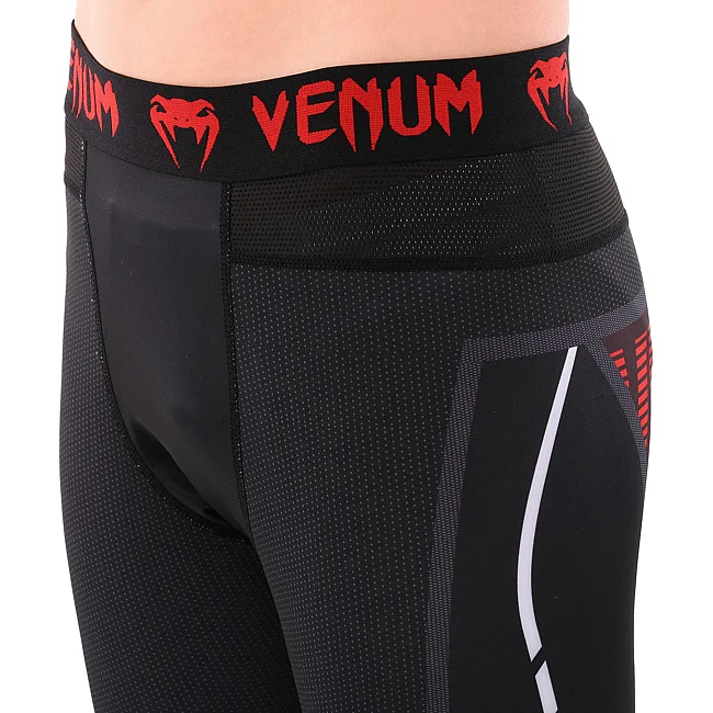 Компрессионные штаны леггинсы тайтсы детские VENUM
 9639B XXS
-L, (Черный-красный)