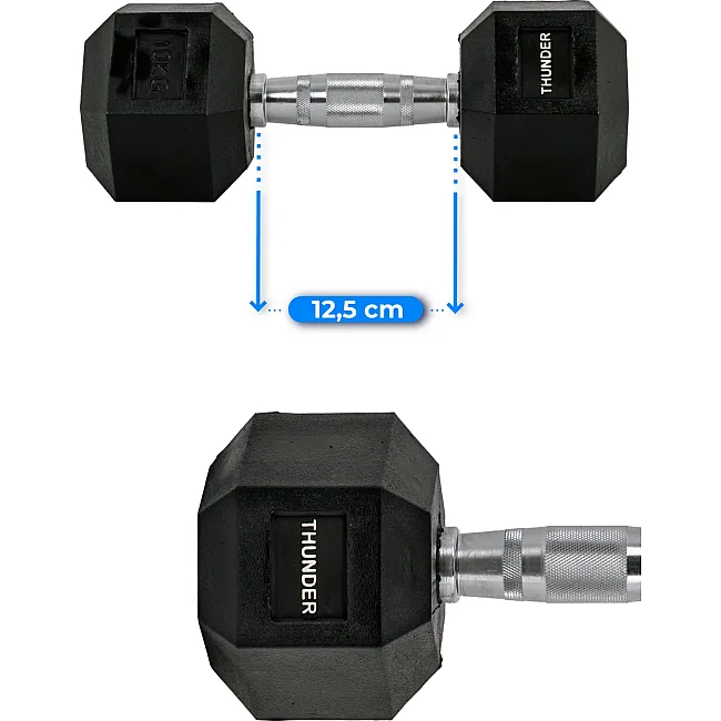 Гантель шестигранная THUNDER 10 кг (1шт)