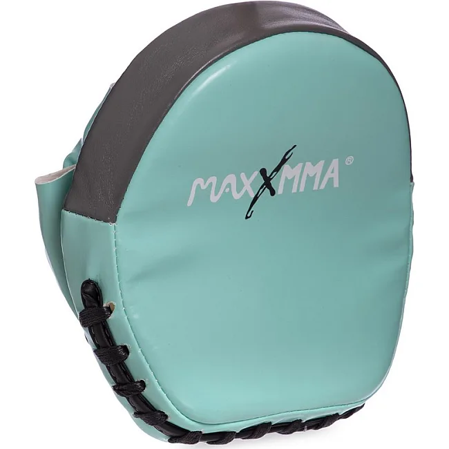 Мини-лапа боксерская изогнутая тренировочная PU MAXXMMA
 MP04 15x15x4см 2штуки (Серый-зеленый)