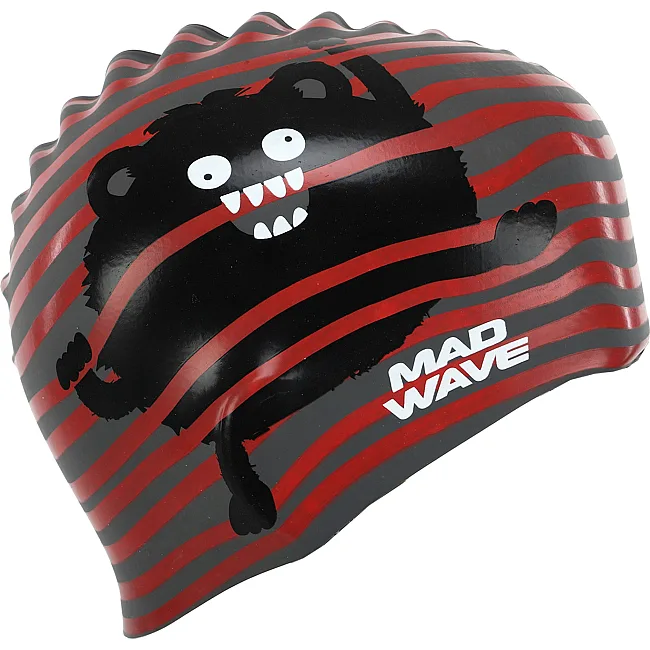 Шапочка для бассейна
 силиконовая юниорская MADWAVE
 Junior MONSTER M057309 (Голубой)