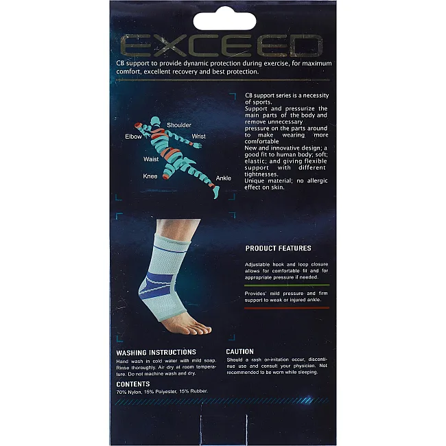 Еластичний бандаж на гомілковостоп
 EXCEED 6100CA One size 1шт