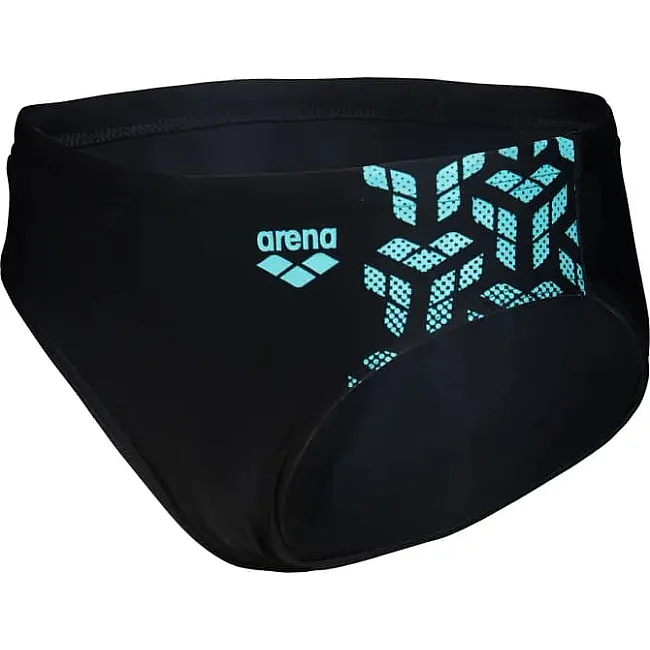 Плавки-слепые для мальчиков Arena KIKKO V SWIM BRIEFS GRAPHIC черный, бирюзовый