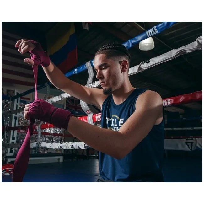 Бинты для бокса TITLE Boxing Select 180" Semi Elastic Mexican Maroon (4.5м.)