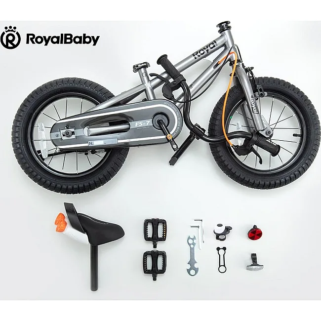 Велосипед RoyalBaby FREESTYLE 7TH 16", OFFICIAL UA, серый