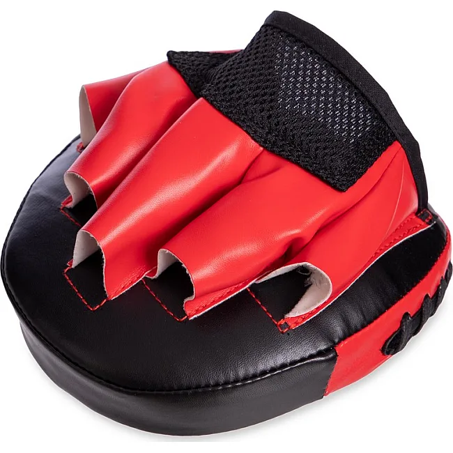 Мини-лапа боксерская изогнутая тренировочная PU MAXXMMA
 MP04 15x15x4см 2штуки (Серый-зеленый)