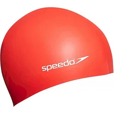 Детская шапочка для плавания Speedo FLAT SILCONE CAP TEAM JU красный