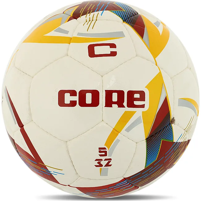 Футбольний м'яч CORE GALAXY FB-8461 №5 PU (Білий-жовтий)