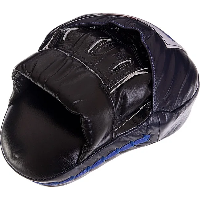 Лапа боксерская изогнутая тренировочная кожа FAIRTEX FMV9 24x19x5см 2штуки (Красный)