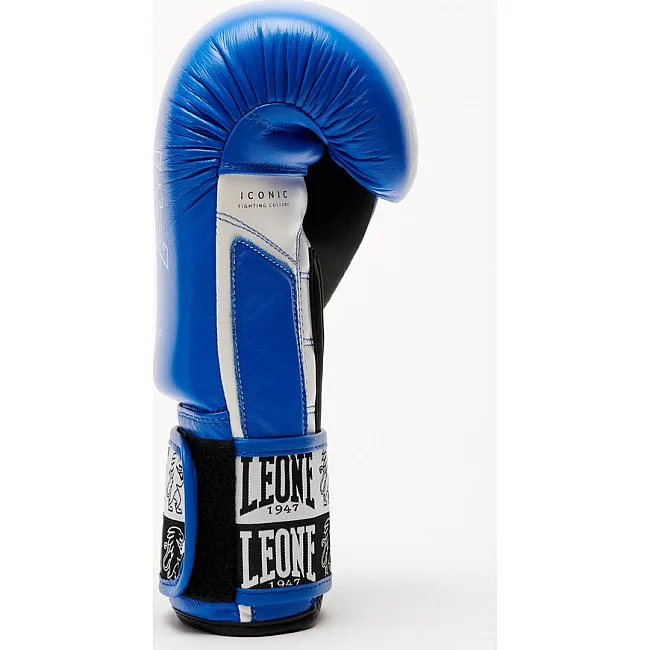 Боксерские перчатки Leone GN208 ICONIC Blue (бинты 4м. в комплекте)
