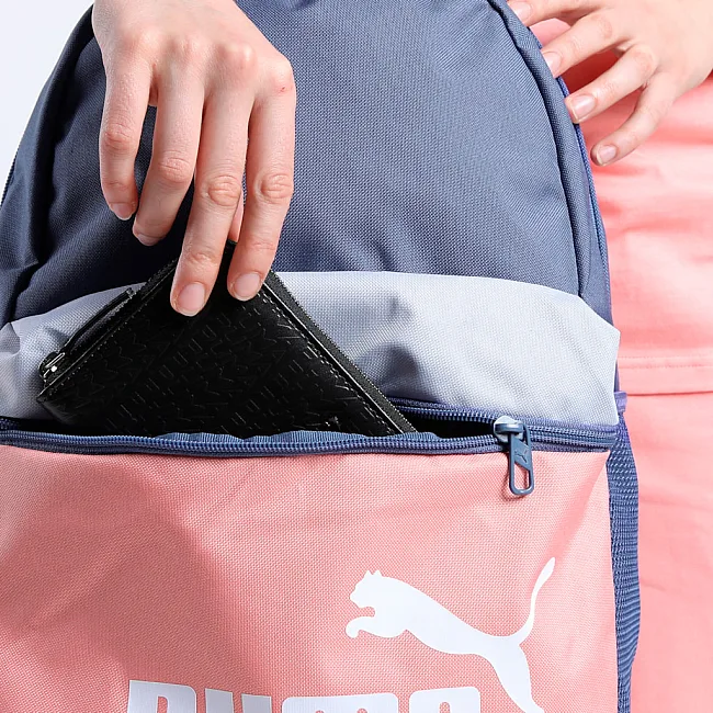 Рюкзак Puma PHASE COLOR BLOCK Backpack 22L синий 44х30х14 см