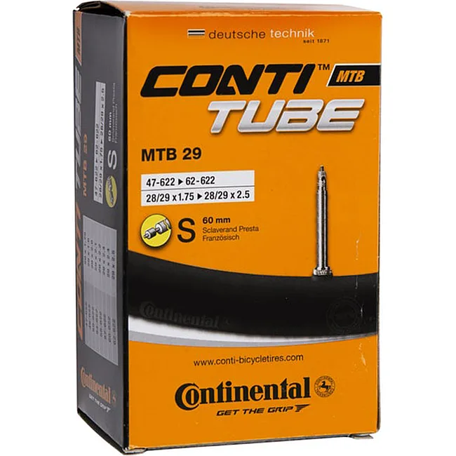 Камера для велосипеда CONTINENTAL MTB 29", 47-622->62-622, S60, 240 г
