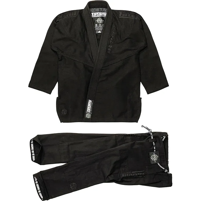 Кимоно для джиу-джитсу TATAMI Estilo Black Label Gi Black on Black