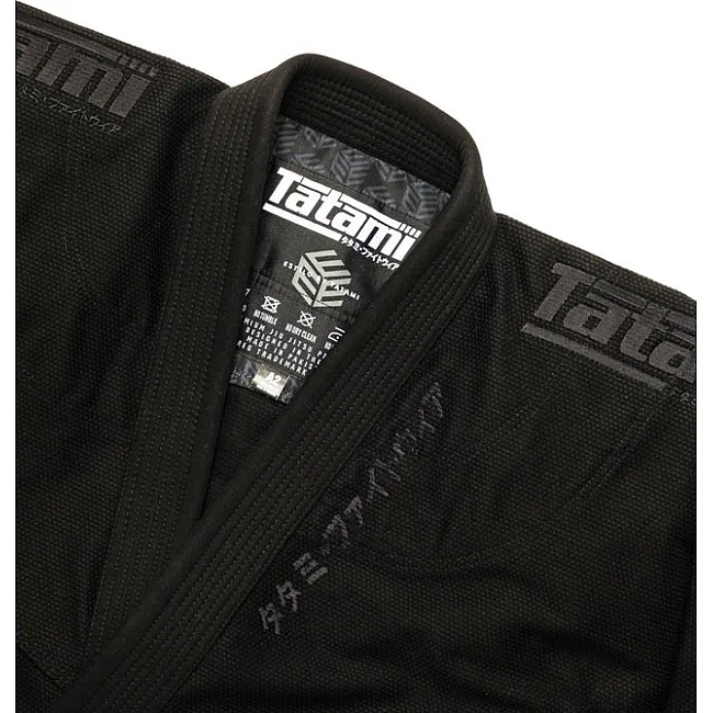Кимоно для джиу-джитсу TATAMI Estilo Black Label Gi Black on Black