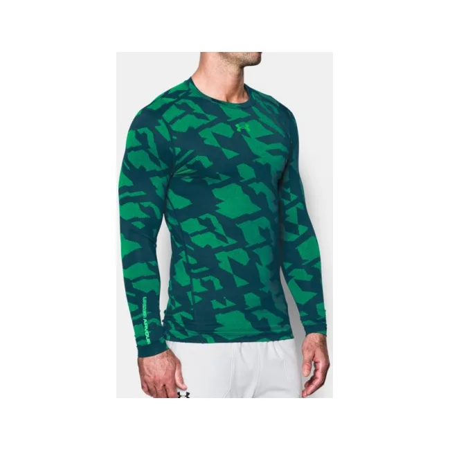 Компрессионная футболка Under Armour ColdGear Jacquard Compression Crew Nova Teal