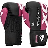 Перчатки для бокса RDX F4 Hook & Loop Pink Black