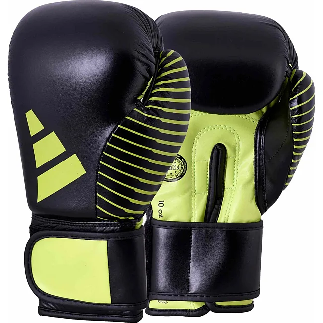 Перчатки для кикбоксинга Adidas с лицензией Wako (черно-зеленый, adiKBWKF200)