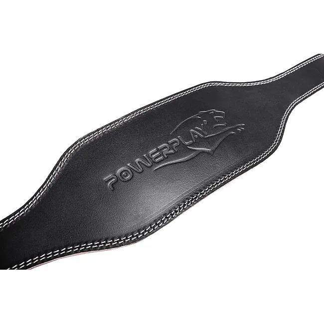 Пояс для становой тяги POWERPLAY 5086 кожаный Черно-коричневый