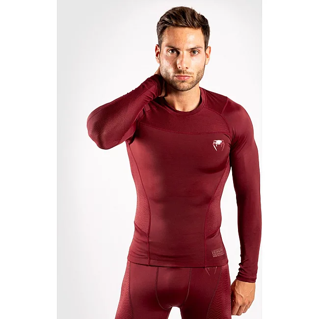 Рашгард з довгим рукавом VENUM G-Fit Burgundy