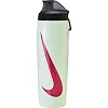 Бутылка NIKE REFUEL BOTTLE LOCKING LID 24 OZ белый, розовый 709 мл
