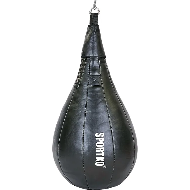 Боксерська груша краплеподібна набивна SPORTKO GK-4 60x45см (Чорний)