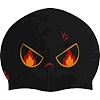 Двухсторонняя шапочка для плавания силиконовая для взрослых MADWAVE Reverse Angry M055434 (Красный-черный)