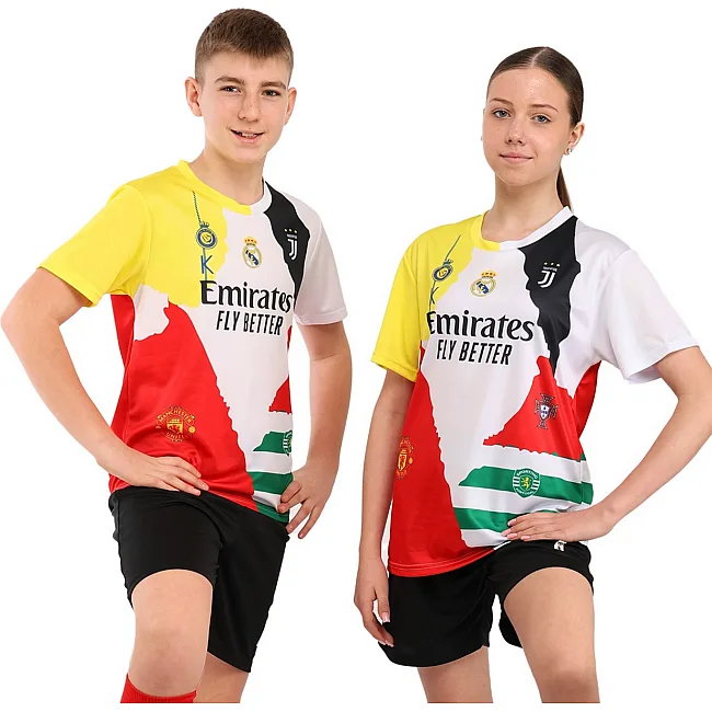 Дитяча футбольна форма RONALDO 7 SP-SPORT CO-7366 (Білий-чорний)