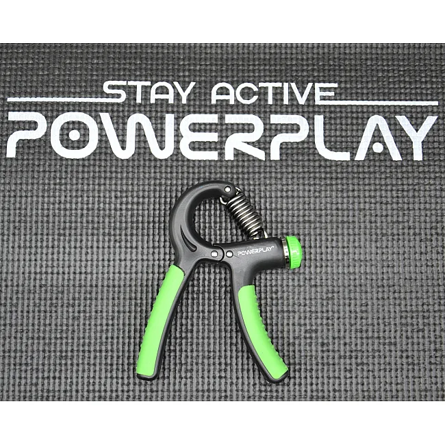 Кистевой эспандер POWERPLAY PP-4323 с регулируемой нагрузкой 10-40 кг. Strength Grip Черно-зеленый