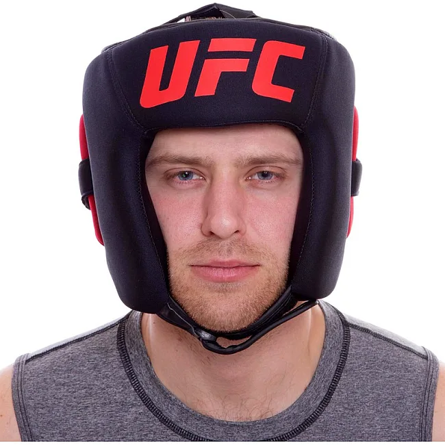 Распродажа! Тренировочный шлем для бокса кожа UFC PRO UHK-75061