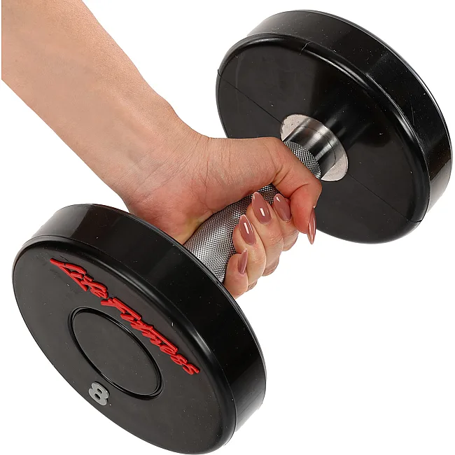 Гантель профессиональная
 с полиуретановым покрытием LIFE FITNESS SC-80081-8 1шт 8кг