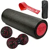 Набор для массажа и йоги PowerPlay PP_4095 EPP (Ролик 45*15 + 2 мяча) Red + резинка 11кг.