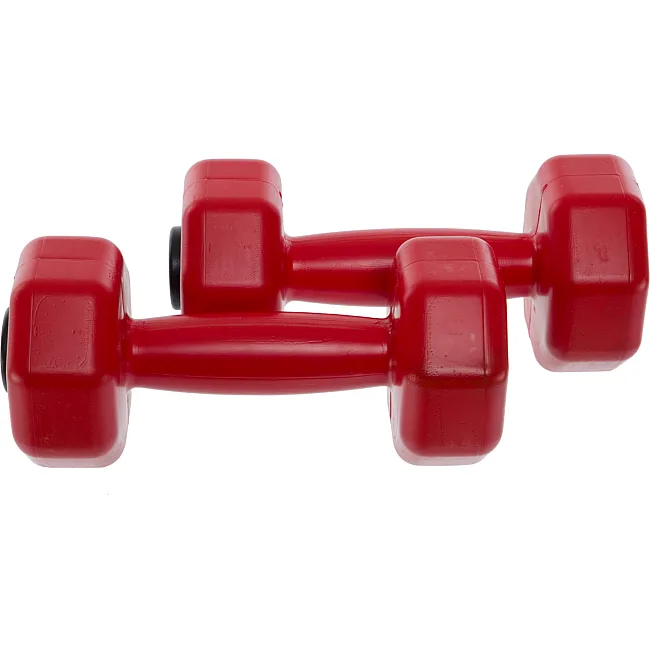 Гантели для фитнеса пластиковые Champion TA-9820-1_5 2шт 1,5кг (Красный)