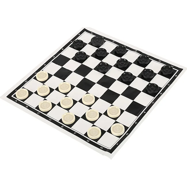 Шашки с виниловым игровым полем SP-SPORT
 IG-3103-SHASHKI ø2,8см