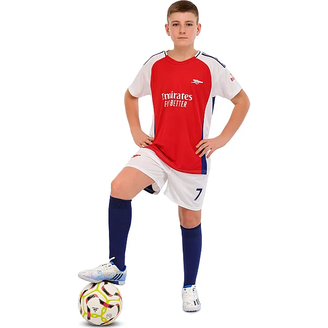 Футбольна форма дитяча із символікою клубу
 ARSENAL домашня 2025 SP-SPORT

 CO-4608 20-30 (Червоно-білий)
