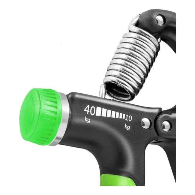 Кистевой эспандер POWERPLAY PP-4323 с регулируемой нагрузкой 10-40 кг. Strength Grip Черно-зеленый