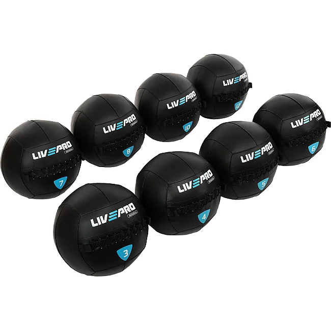Мяч набивной медицинский для кроссфита WALL BALL LiveUp LP8103-2 2кг