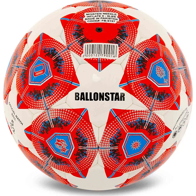 Футбольный мяч
 PREMIER BALLONSTAR FB-5157 №5 PU (Белый-красный)