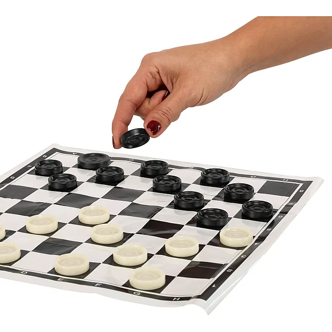 Шашки с виниловым игровым полем SP-SPORT
 IG-3103-SHASHKI ø2,8см