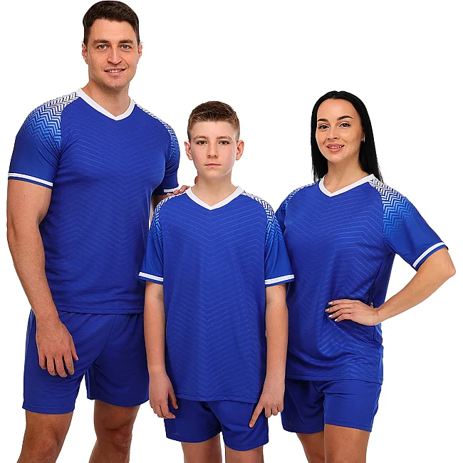 Футбольная форма комплект футболка и шорты LIDONG JG-6321 4XS-XXL (Синий)