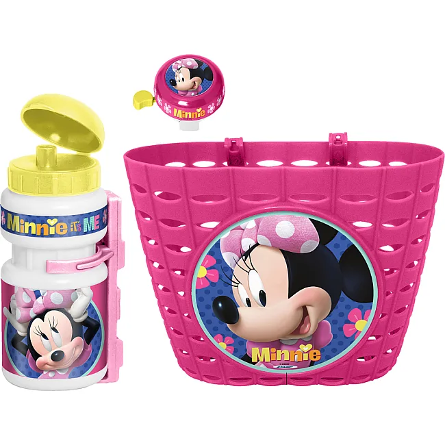 Велосипедный комплект-корзина,бутылка,звонок Myszka Minnie inSPORTline